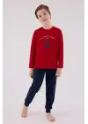 U.S. Polo Assn Uzun Kol Pijama Takım US2233-4 Kırmızı