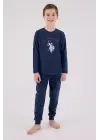 U.S. Polo Assn Uzun Kol Pijama Takım US2233-4 Koyu İndigo