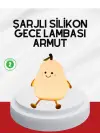 Usb Şarjlı Armut Gece Lambası Dokunmatik Renk Değişimli
