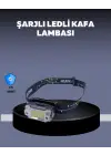 Usb Şarjlı Mini Led Kafa Feneri 50m Odak 150m Geniş Aydınlatm