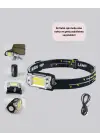 Usb Şarjlı Mini Led Kafa Feneri 50m Odak 150m Geniş Aydınlatm