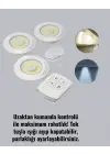 Uzaktan Kumanda İle Kontrol Edilebilen Yapışkanlı 3 Lü Kablosuz Led Spot Lamba