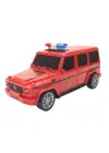 Omarı Uzaktan Kumandalı Polis Jeep 1:20 Ölçek Kırmızı - 18 cm Boyunda