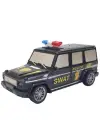 Omarı Uzaktan Kumandalı Polis Jeep 1:20 Ölçek Siyah