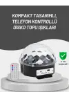 Uzaktan Kumandalı Rgb Led Disko Topu Bluetooth Hoparlörlü