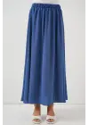 Uzun Ayrobin Etek 8050 - İndigo