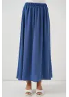 Uzun Ayrobin Etek 8050 - İndigo