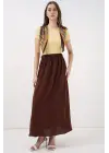 Zarif Uzun Etek Kahverengi