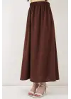 Zarif Uzun Etek Kahverengi