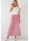 Uzun Ayrobin Etek 8050 - Pudra