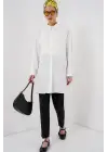 Uzun Gömlek Tunik 5945 - Beyaz