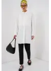 Uzun Gömlek Tunik 5945 - Beyaz