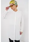 Uzun Gömlek Tunik 5945 - Beyaz