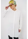 Uzun Gömlek Tunik 5945 - Beyaz