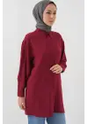 Uzun Gömlek Tunik 5945 - Bordo