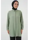 Uzun Gömlek Tunik 5945 - Çağla