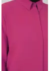 Uzun Gömlek Tunik 5945 - Fuşya