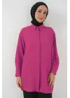 Uzun Gömlek Tunik 5945 - Fuşya