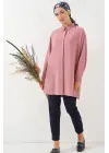 Uzun Gömlek Tunik 5945 - Pudra