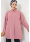 Uzun Gömlek Tunik 5945 - Pudra