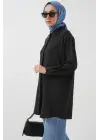 Uzun Gömlek Tunik 5945 - Siyah