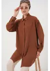 Uzun Gömlek Tunik 5945 - Taba