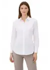Uzun Kollu Gömlek Düğmeli Klasik Yaka Günlük Ve Ofis Şıklığına Uygun - Beyaz