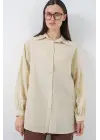 Uzun Oversize Gömlek 5965 - Ekru