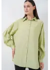 Uzun Oversize Gömlek 5965 - E.Yeşil