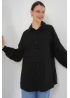 Minimal Oversize Gömlek - Siyah