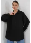 Minimal Oversize Gömlek - Siyah