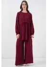 Şık İkili Takım Pantolon - Bordo