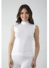 Vivaldi Kadın Beyaz Sıfır Kol Balıkçı Body 350