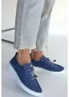 Warte Mavi Süet Bağcıklı Spor Ayakkabı