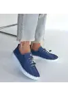 Warte Mavi Süet Bağcıklı Spor Ayakkabı
