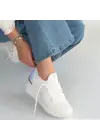 Weor Beyaz Triko Bağcıklı Spor Ayakkabı