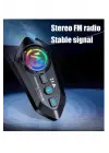 Y12  Motor Kask Kulaklık Rgb Modlu Radyolu Motosiklet Kulaklık 5.3 Bluetooth Intercom