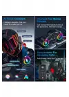 Y13 Motor Kask Kulaklık Rgb Modlu Radyolu Motosiklet Kulaklık 5.3 Bluetooth Intercom