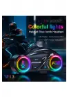 Y13 Motor Kask Kulaklık Rgb Modlu Radyolu Motosiklet Kulaklık 5.3 Bluetooth Intercom
