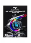 Y21 Rgb Işık Efektli Intercom Bluetooth Motosiklet Kask Kulaklığı Intercom Kulaklık