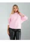 Tarz Pembe Çizgili Gömlek