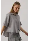 Yarım Kol Gömlek - Gri