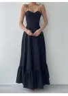 Omarı Şık İp Askılı Elbise