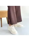 Yejja Bej Cilt Bağcıklı Spor Ayakkabı