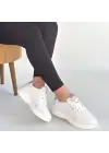 Yejja Beyaz Cilt Bağcıklı Spor Ayakkabı