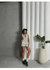 Şık Yelekli Şort Takım
