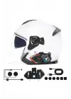 Yeni Model Y80-2x Motosiklet İntercom 2 Kişilik Bağlantı Rgb Işıklı Bluetooth Kulaklık Seti
