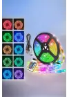 Yeni Nesil Rgb Işıklı 10metre Şerit Led Kumandalı Şarj Edilebilir