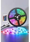 Yeni Nesil Rgb Işıklı 10metre Şerit Led Kumandalı Şarj Edilebilir