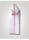 Omarı Kalp Desenli Fermuarlı Bebek Battaniyesi - Pembe